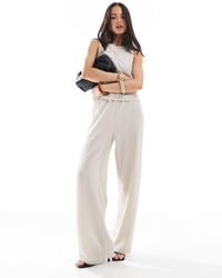 Vero Moda - Textured Jersey Wide Leg Trouser Co-Ord - Lyst