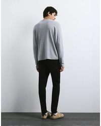 Pull&Bear - Jeans Skinny Nero Slavato - Lyst