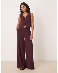 ASOS - Jersey Twill Wide Leg Pants - Lyst