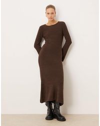 Vila - – superweiches, flauschiges maxi-pulloverkleid - Lyst