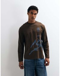 ASOS - Relaxed Long Sleeve T-Shirt With Graphic - Lyst