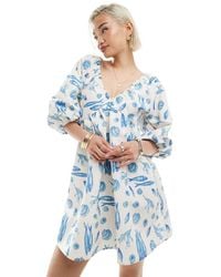 Vero Moda - Blouson Sleeve Mini Dress - Lyst
