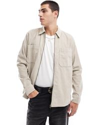 Only & Sons - Zip Through Cord Overshirt - Lyst