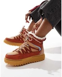 Sorel - Botas Sangre Y Azul Ártico Impermeables De Cuero Con Cordones Y Forro De Felpa Ona Ave Trek Wp De - Lyst