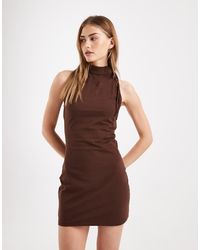 ASOS - Halterneck With Tie Detail Mini Dress - Lyst