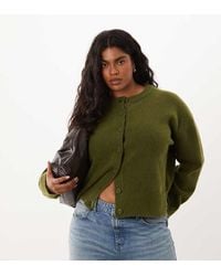 ASOS - Asos Design Curve Relaxed Cardigan With Side Split Detail - Lyst