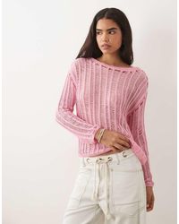 ASOS - Knitted Ladder Stitch Jumper - Lyst
