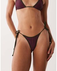 Motel - Lentra Abstract Zebra Bikini Bottoms - Lyst