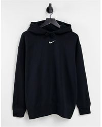 nike mini swoosh oversized cropped grey zip through moletom com capuz