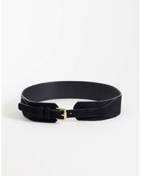 Mango - Faux Suede Thick Belt - Lyst