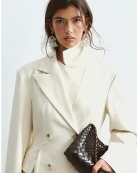 ARRANGE - Blazer d'ensemble à double boutonnage avec plis épurés - crème - Lyst
