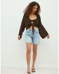 Stradivarius - Flowing Open Blouse - Lyst