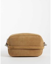 PASQ - Faux Suede Cross Body Camera Bag - Lyst