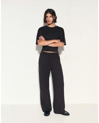 Pull&Bear - Modal Wide-Leg Trousers - Lyst