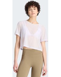 adidas Originals - Primelift Essentials Workout Boxy Mesh T-shirt - Lyst