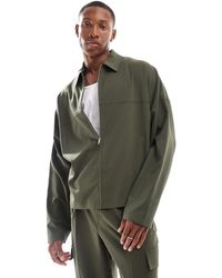 ASOS - Smart Co-ord Slim Trucker Jacket With Cargo Pockets - Lyst