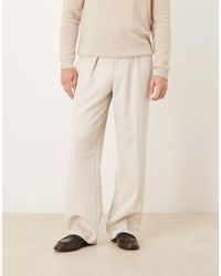 ASOS - Wide Leg Dress Pants With Double Pleats - Lyst