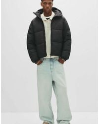 Pull&Bear - Gewatteerd Puffer Jack Met Capuchon - Lyst