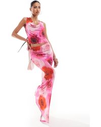 ASOS - Co-ord Slinky Fishtail Maxi Skirt - Lyst