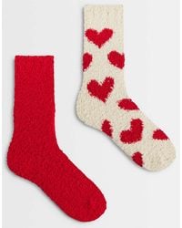 Vero Moda - 2 Pack Fluffy Lounge Socks - Lyst