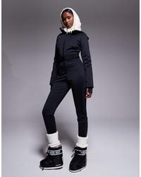 ASOS 4505 Ski & Snow - Asos 4505 Ski Soft Shell Belted Ski Suit With Skinny Leg And Faux Fur Hood - Lyst