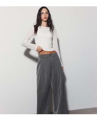 Stradivarius - Tall Wide Leg Smart Trousers With Darts - Lyst