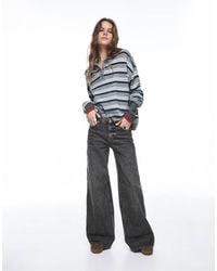 Pull&Bear - Jeans Met Wijde Pijpen En Lage Taille - Lyst
