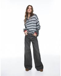 Pull&Bear - Jeans Met Wijde Pijpen En Lage Taille - Lyst