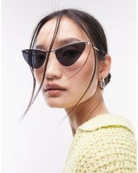 TOPSHOP - Aster Angled Visor Sunglasses - Lyst