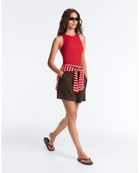 Oysho - Rib Modal Blend Long Tank Top - Lyst
