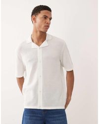 Jack & Jones - Knitted Button Through Revere Collar Shirt - Lyst