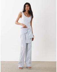 WeWoreWhat - Tie Waist Mix And Match Pants - Lyst