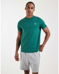Fred Perry - Ringer T-Shirt Met Contrasterende Bies - Lyst