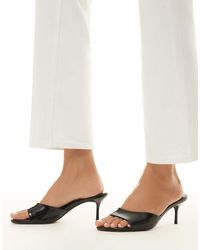 River Island - Mule Heeled Sandals - Lyst