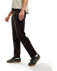 SELECTED - Pantalones Marrones De Corte Tapered Holgado Con Detalle En La Cinturilla De -Marrón - Lyst