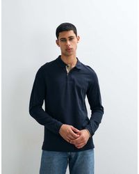 Barbour - Essential Long Sleeve Pique Logo Polo Shirt - Lyst