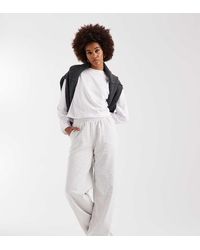 ASOS - Asos Design Tall Wide Leg Brushback jogger - Lyst