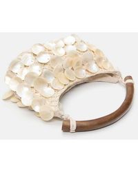 Pull&Bear - Shell Beaded Top Handle Bag - Lyst