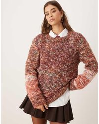 Vila - Multicolour Yarn Chunky Knit Jumper - Lyst
