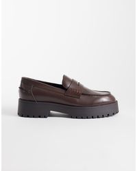 ASOS - Penny Loafers With Cleated Sole - Lyst
