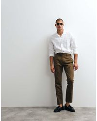ASOS - Tailored Linen Rich Slim Trousers - Lyst