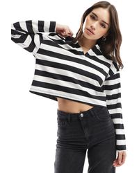 ONLY - – kastiges polohemd mit en streifen - Lyst