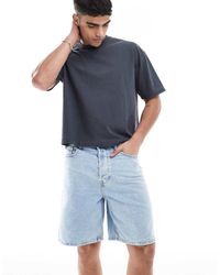 Only & Sons - Pantalones Cortos Vaqueros De Corte Suelto Con Lavado Azul Claro De - Lyst