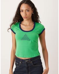 Calvin Klein - – knapp geschnittenes ringer-t-shirt - Lyst