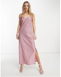 Pieces - Premium Maxi Cami Split Dress - Lyst
