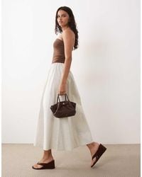 Y.A.S - Bandeau Contrast Pinstripe Maxi Dress - Lyst