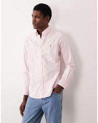 Polo Ralph Lauren - Icon Logo Custom Fit Long Sleeve Striped Shirt - Lyst