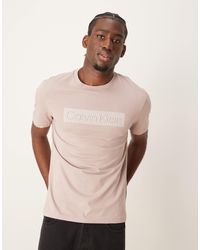 Calvin Klein - Box Striped Logo T-Shirt - Lyst