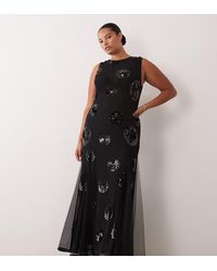 ASOS - Asos Design Curve Embellished Sequin Spot Maxi Dress - Lyst