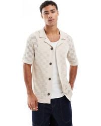 Only & Sons - Check Crochet Shirt - Lyst